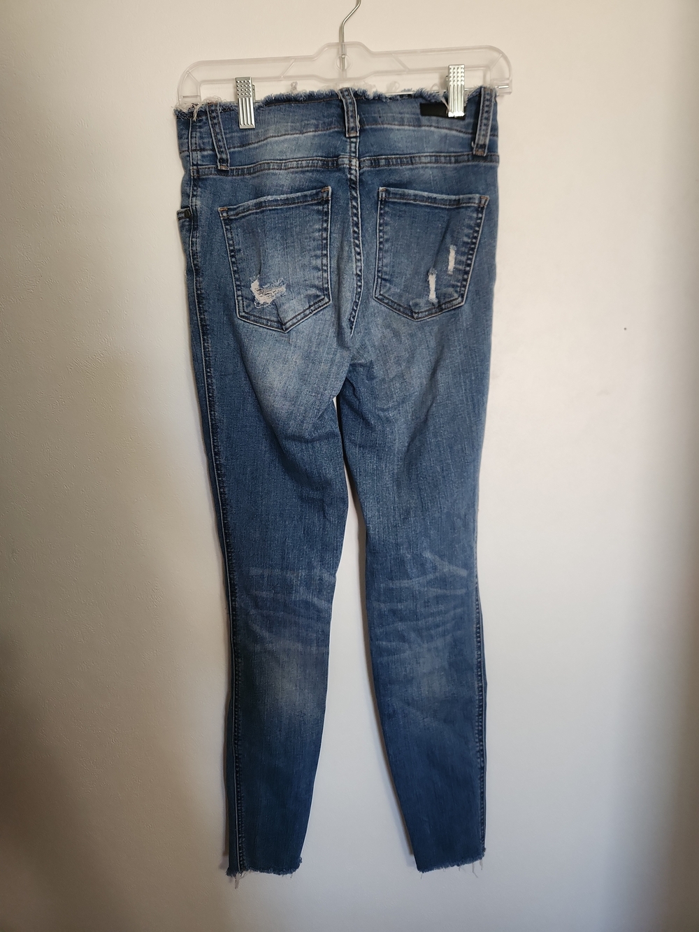 Kut from the Kloth Distressed High-Rise Flare Jeans - Blue - Picture 5 of 5